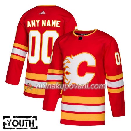 Calgary Flames Dresy Personalizované Alternate 2018-2019 Adidas Authentic - Dětské Calgary Flames Dresy Personalizované Alternate 2018-2019 Adidas Authentic - Dětské